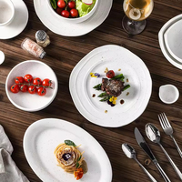 Produk Baru Berkualitas Tinggi, Tahan Lama, Laris Manis, Grosir, Set Mangkuk dan Piring Keramik Premium Elegan untuk Restoran, Hotel, dan Penggunaan di Rumah