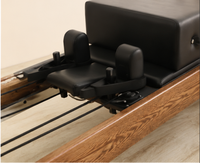 Machine de Pilates Réformateur Commerciale en Bois de Noyer et Chêne Rouge, Réglable, pour Usage en Studio, Logo Personnalisé OEM