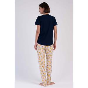 Ensemble de pyjama ovale à col rond et manches courtes pour femme, durable, avec fermeture boutonnée, taille élastique, logo personnalisable pour la maison, MOQ 2 pièces - Product Image 1