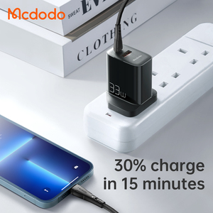 ชุดที่ชาร์จโทรศัพท์แบบ<span class=keywords><strong>เ</strong></span>ร็วพร้อมสาย60W พอร์ตคู่ USB A + USB ชนิด C 33วัตต์ PD สำหรับ Samsung OPPO VIVO Xiaomi googl - Product Image 5