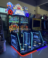 Machine de jeu d'arcade à monnayeur et à récompense de billets, pour 2 joueurs, avec détection de mouvement des pieds, thème Mech Storm, pour centre de jeux et parc d'attractions