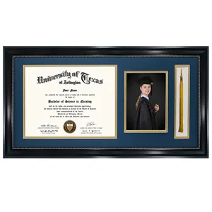 Cadre de certificat A4 Document Cadre de diplôme multicolore avec gland Cadre de certificat A4