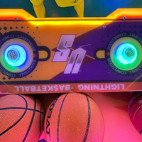 Machine de jeu d'arcade de basket-ball de luxe avec écran LCD, lumières LED, simulateur de tir à monnayeur pour centre commercial