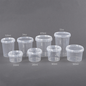 210ml 280ml 365ml 520ml 565ml 870ml dùng một lần Vòng rõ ràng súp hộp nhựa Takeaway hộp đựng thức ăn cho bữa trưa - Product Image 1