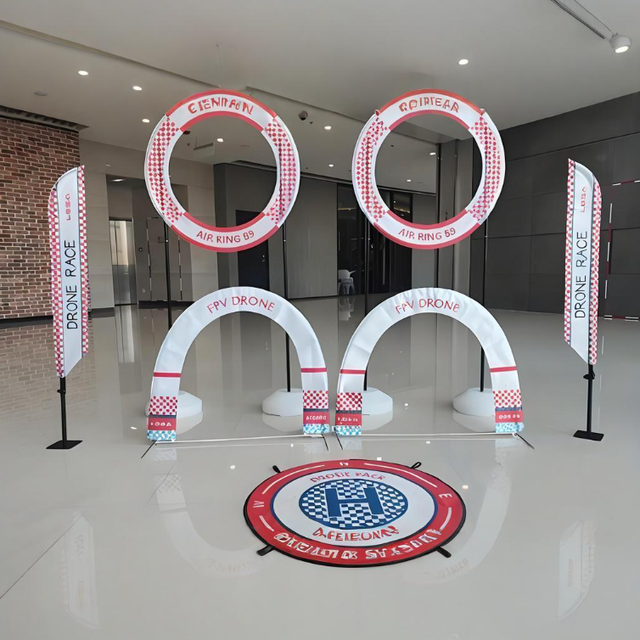 Customized FPV Racing Drone Gate Pop-Up Race Gates Factory-Sold Decorative Display Accessories with Promotional Printed Design