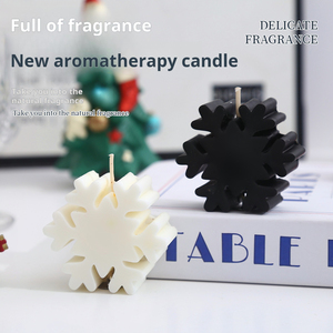 Cera di soia candele di incenso fiocco di neve aromaterapia creativa stile invernale fragranze souvenir regali di festa decorazioni per la casa natale - Product Image 1