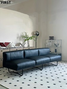 <span class=keywords><strong>Canapé</strong></span> en cuir et acier inoxydable de style mid-century <span class=keywords><strong>Le</strong></span> <span class=keywords><strong>Corbusier</strong></span> LC5 Bauhaus pour salon et bureau - Product Image 3