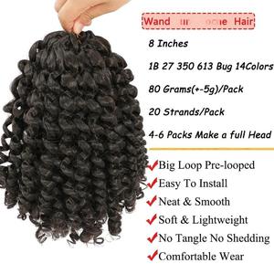 Prodotti di Bellezza: Extension per <span class=keywords><strong>Capelli</strong></span> a Forma di Sirena, Bacchetta per <span class=keywords><strong>Capelli</strong></span> Ricci, Parrucche per Donne Africane, <span class=keywords><strong>Capelli</strong></span> Sintetici all'Uncinetto, Faux Locs per Uso Quotidiano e Feste - Product Image 5