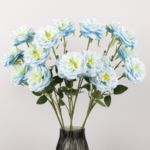 Ramo de Rosas Artificiales de Seda, 3 Cabezas, Decoración Romántica para Bodas y Hogar - Product Image 2