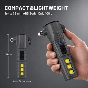 Martillo de Seguridad para Auto 4 en 1 Recargable por USB, Linterna, Rompeventanas Multifunción, Cortador de Cinturón de Seguridad, Herramienta de <span class=keywords><strong>Escape</strong></span> de Emergencia CH-22018 - Product Image 6