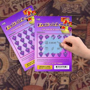 Services d'impression numérique de conception de jeu gratuits pour les commandes en gros de cartes à gratter Lotto personnalisées - Product Image 1