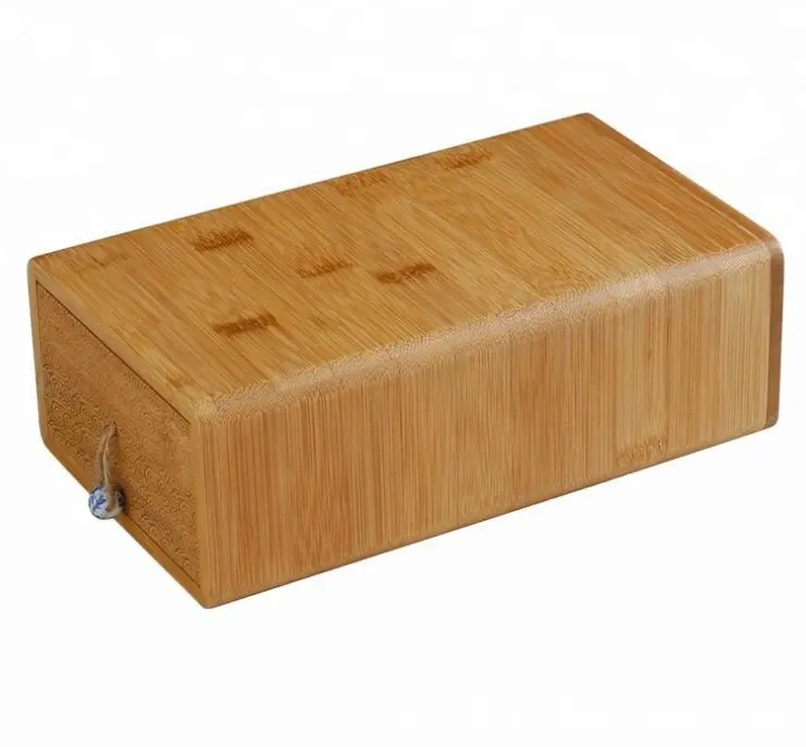 Joyería de madera caja de regalo de bambú push-pull caja personalizada