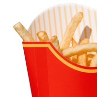 Boîtes en papier écologiques haut de gamme personnalisées pour frites, hamburgers et poulet, avec carton ivoire pour l'emballage de la restauration rapide