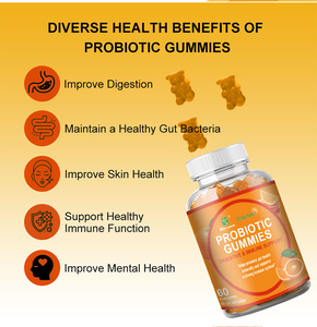Gummies Probiotiques Winstown OEM pour Femmes Adultes : Améliore la Digestion, la Santé de la Peau et la Fonction Immunitaire – Gummies Véganes pour la Digestion - Product Image 3