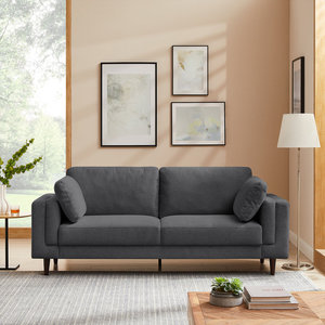 โซฟาแบบพับได้ทรงโค้งสีเทา ดีไซน์ทันสมัย สำหรับห้องนั่งเล่น เฟอร์นิเจอร์บ้าน - Product Image 1