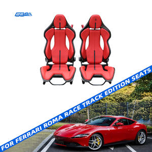 Asientos de Carreras Ajustables Manualmente Personalizables de Fibra de Carbono, Cuero Genuino y Alcántara para Ferrari Roma - Product Image 1