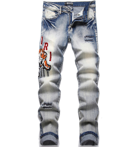 Jeans de Hombre a la Moda, con Bordado de Tigre Amiriy, de Alta Calidad, con Logotipo de Marca Personalizado, al por Mayor de Fábrica - Product Image 2