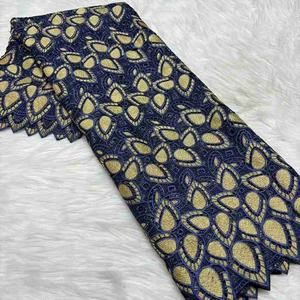 ผ้าลูกไม้สีส้มเข้มแบบละลายน้ำได้ ลาย <span class=keywords><strong>Aso</strong></span> Oke สำหรับชุดงานเลี้ยงของผู้หญิงชาวไนจีเรีย - Product Image 3