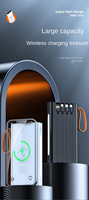 Banco de Energía Inalámbrico de 30000mAh con 4 Cables Integrados Tipo-C, Doble USB, Pantalla LED, Cargador Portátil de Li-Polímero para iPhone 12-16