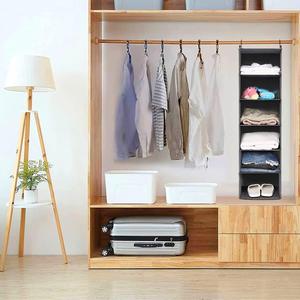 Organizador de Armario con Estructura Metálica Resistente, Estantes Colgantes Plegables, Estantes de Tela para Almacenamiento de Ropa, Dormitorio, Cocina, para Guardar Bolsas - Product Image 5