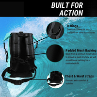 Beach Essentials 35L PVC Tarpaulin Rolltop Dry Bag Pack Sac à dos étanche pour le kayak pour le camping et la randonnée