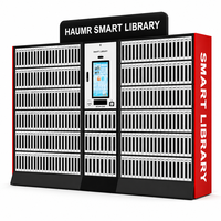 HAUMR RFID Distributeur Automatique de Livres 24h/24 pour Bibliothèque, Meuble de Bibliothèque Intelligent en Libre-Service, Verrou Antivol HF/UHF, Casier à Livres Autonome