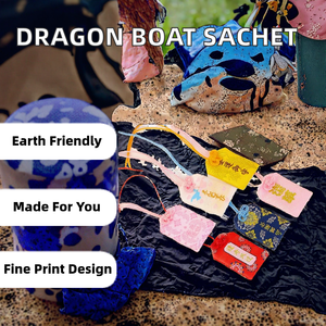 Fengkao Yushou Sachet de style japonais avec logo Fu pour le Festival des Bateaux-Dragons, écologique, pour la rentrée scolaire, accessoires détachables personnalisables - Product Image 2