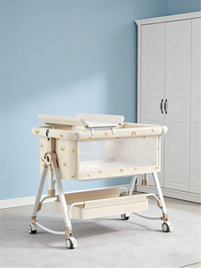 4 In 1 Bassinet Bedside Sleeper With Locked Wheels, Mosquito Net, Adjustable Easy Folding Portable <strong>Crib</strong> For Infant Newborn - Product Image 2