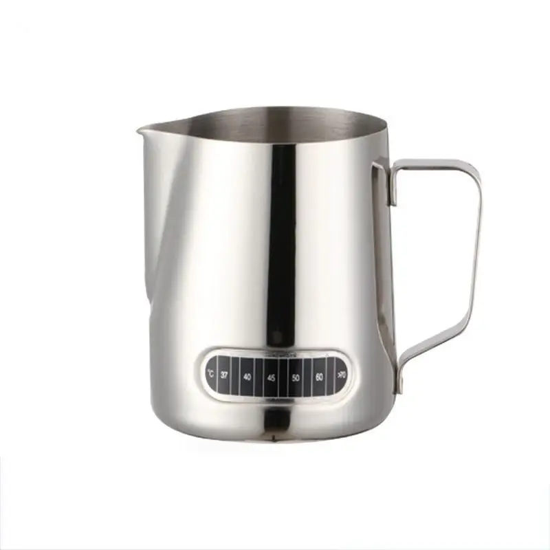 Teko kopi, kendi buih susu 304 Stainless Steel 600ml tampilan suhu