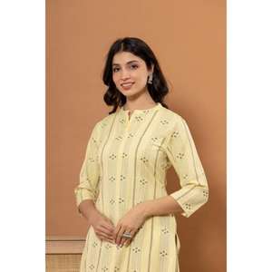 Kurta recto de algodón puro para mujer, elegante traje indio para ocasiones especiales, precio al por mayor, nuevo estampado Floral de moda - Product Image 5