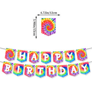 Artículos de Fiesta Retro con Temática de los Años 60, Guirnalda, Bandera, Globo Espiral, Decoraciones para Fiesta de Cumpleaños de los Años 60 - Product Image 2