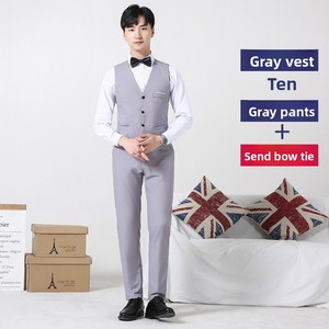 <span class=keywords><strong>Traje</strong></span> de Tres Piezas para Hombre, Corte Entallado, <span class=keywords><strong>con</strong></span> Chaleco, Cierre de Cremallera <span class=keywords><strong>y</strong></span> Detalle de Cuentas, <span class=keywords><strong>Traje</strong></span> para Padrinos de Boda <span class=keywords><strong>y</strong></span> Negocios - Product Image 4