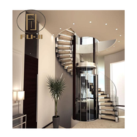 Ascenseur panoramique décoratif multicolore en option pour villa moderne de luxe
