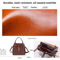 Sac bandoulière de luxe en cuir véritable pour femme 2026 – Nouveau sac à main en cuir de vachette élégant pour femme – Sac fourre-tout polyvalent