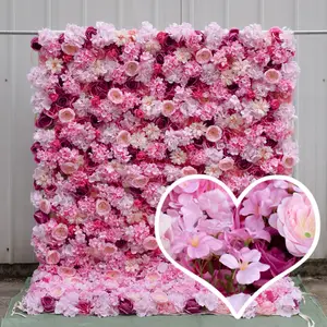 Fausse soie artificielle 3D rose fleurs décoratives pour mariage flores artificiales