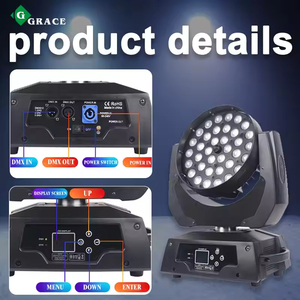 36x10W <strong>DMX</strong> 512 36*10W RGBW 4in1 <strong>LED</strong> Zoom Moving Head Wash Light for Disco Party Bar - Product Image 5