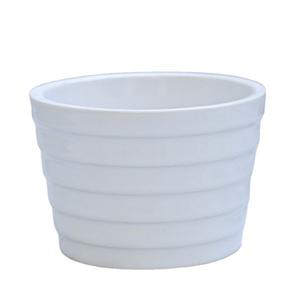 Maceta de cerámica sencilla con trompeta blanca, 8x5,5 cm, redonda, para jardinería y <span class=keywords><strong>suculenta</strong></span> - Product Image 5