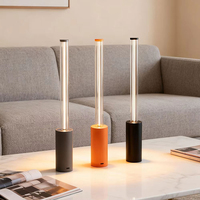 Lampe d'ambiance LED en métal haut de gamme à effet respirant, alimentation CC, contrôle par interrupteur, température multicolore, lumière moderne minimaliste, garantie 1 an