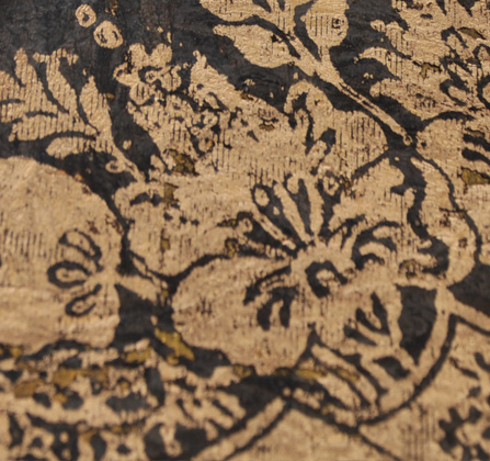 Oro Damasco negro corcho buena metálico 210