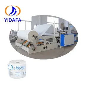 Automatic kitchen Towel Tissue Toilet Paper Cutting Slitting Rewinding Roll Wrapping Packing Machine Price