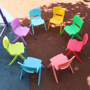 <span class=keywords><strong>Chaise</strong></span> en plastique moderne et légère pour enfants, empilable avec base pivotante, idéale pour la maternelle, les bébés et l'école - Product Image 5