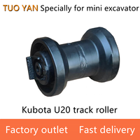 Venta caliente mini excavadora parte Kubota U10 U15 U17 rueda de empuje mini excavadora partes Kubota20 KX101 rodillo de pista