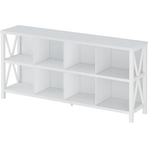 White Oak 8 Cube Storage Organizer Bookshelf Wood Cubby <strong>Bookcase</strong> - Product Image 2