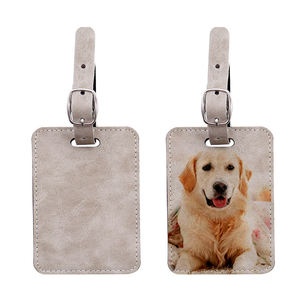 Htpmart nouveau Sublimation en cuir PU étiquettes de bagages étiquettes de valise et étiquettes d'identification de voyage pour bricolage valise ou sacs de voyage - Product Image 4