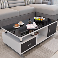 Table basse moderne blanche pour salon, table basse ronde nordique pour la maison