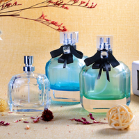 Botol Parfum Kaca Mewah Desain Unik Bentuk Khusus Pompa Semprot 30ml/50ml/100ml Kosong, Promo Panas