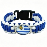 Bracelet en paracorde personnalisé avec le drapeau du Royaume-Uni, bracelet tressé de survie pour les fans de sport et souvenirs