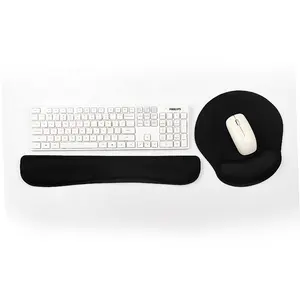 Hot bán tùy chỉnh in bộ nhớ bọt gel Ergonomic Bàn phím cổ tay phần còn lại và chuột pad với cổ tay hỗ trợ thiết lập