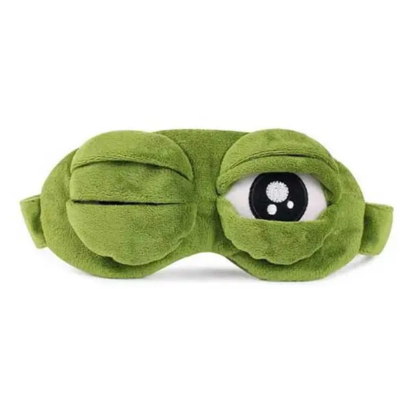 3068 Niedliche lustige grüne Frosch Erwachsene/Kinder Augen masken Weiche Plüsch Augenbinde Schlafen Blackout Augen Abdeckung Frosch Augen maske