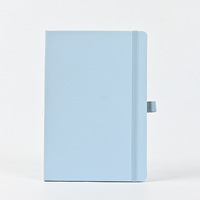 Carnet de notes de bureau A5 à couverture rigide imprimé personnalisé avec bande élastique en PU fil de cuir coloré caractéristiques de couture bloc-notes avec logo personnalisé